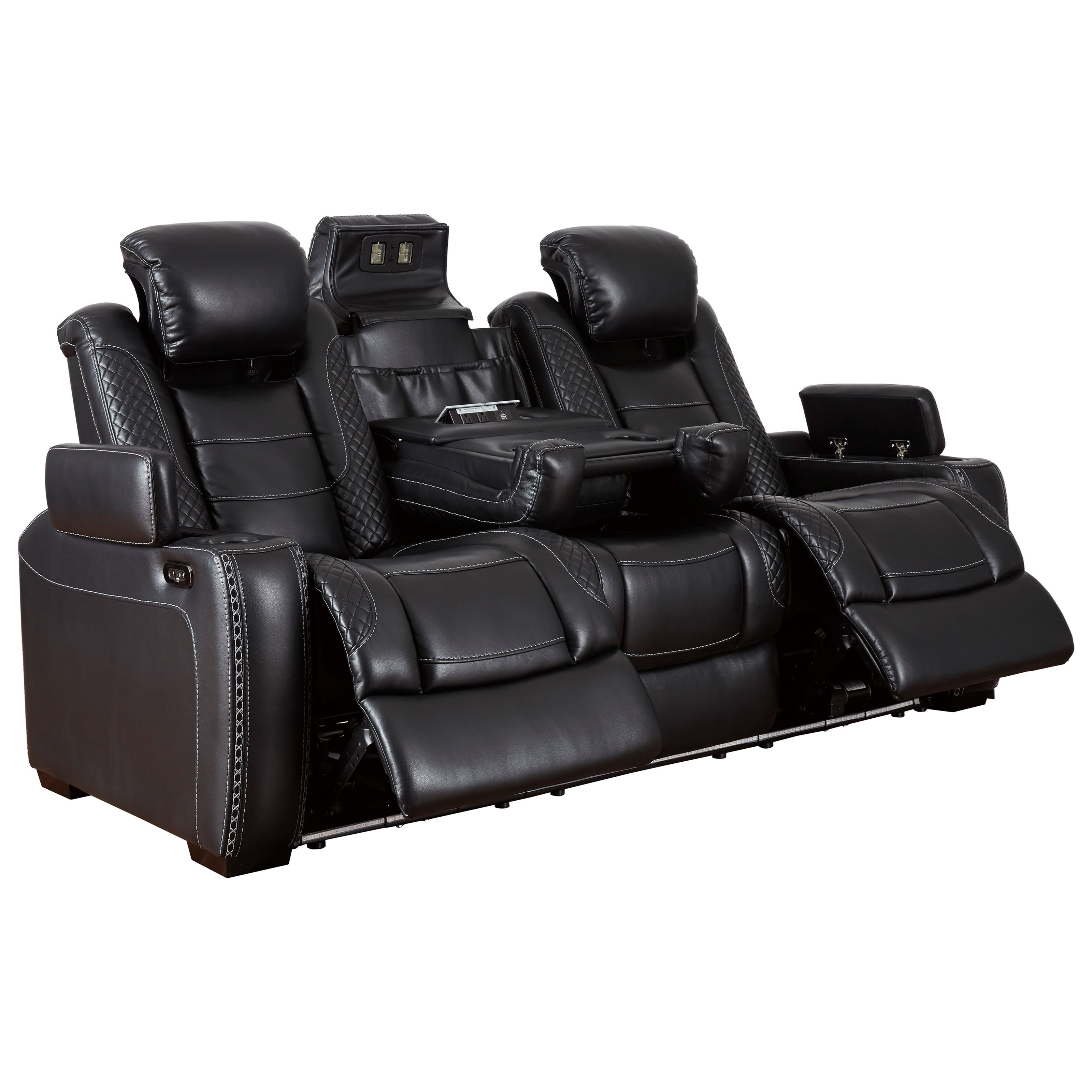 Ashley party time power top reclining sofa headrest